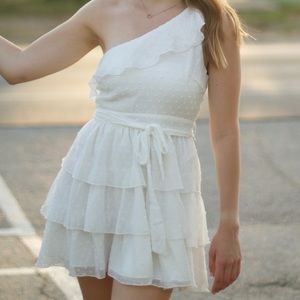 White one shoulder dress